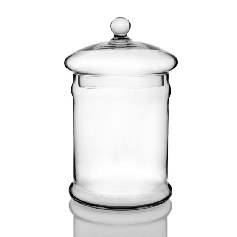 大号美欧式玻璃糖果罐带盖水晶储物罐婚庆软装装饰玻创意璃瓶摆件
