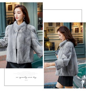 皮草搭扣水貂皮鸭嘴扣钻对扣女装 大衣领扣子貂绒裘皮扣水钻纽扣