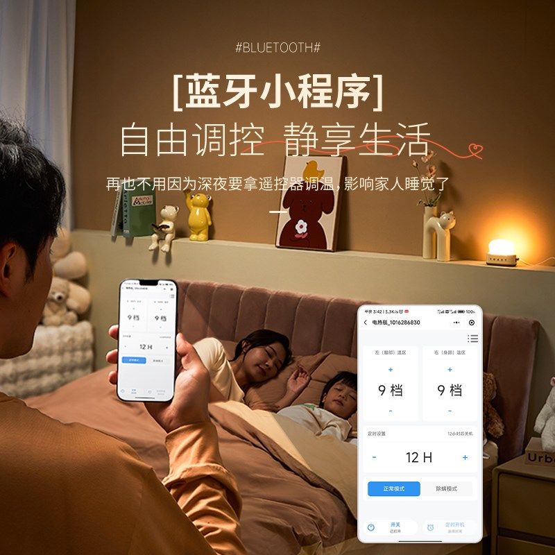 彩阳单人电热毯双人双控调温家用智能定时水循环安全水暖毯宿舍褥