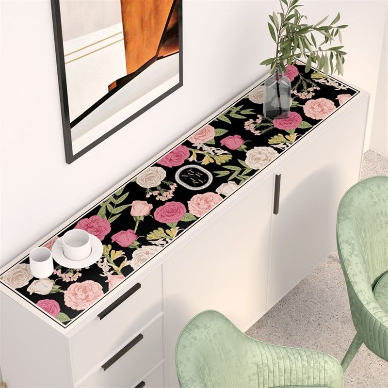 美式花园 鞋柜垫子台面防水防油桌布盖巾盖布电视柜长条桌垫定做,居家布艺,桌布,淘宝优惠券,粉丝福利购,淘宝优惠卷