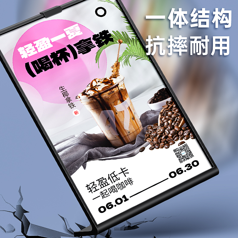 A4展示牌L型亚克力台卡架透明台签价格桌面广告A5斜面立牌价目表