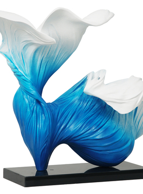 客厅摆件大型雕塑装置落地工艺品入户玄关楼梯间橱窗花型艺术摆件