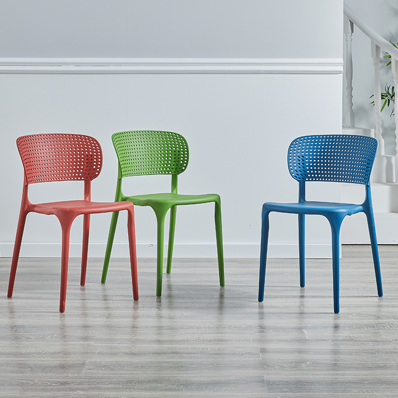 北欧家用塑料餐椅子简约休闲靠背椅子时尚塑胶书桌洽谈椅户外凳子