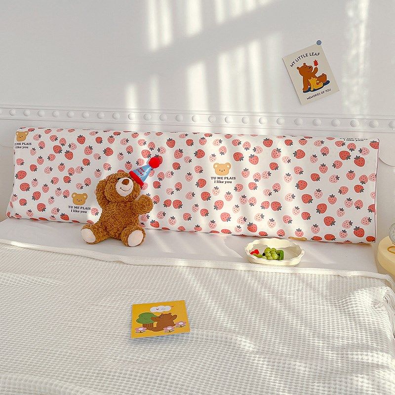 全棉高低乳胶枕专用纯棉长枕套双人波浪长款枕头套1.2m1.5米1米5