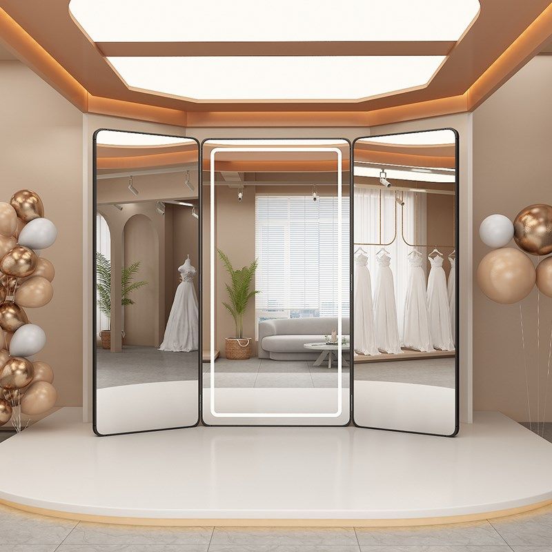 婚纱店专用试衣镜三面镜礼服馆大镜子全身镜美容店轻奢显瘦三折镜,住宅家具,穿衣镜,淘宝优惠券,粉丝福利购,淘宝优惠卷