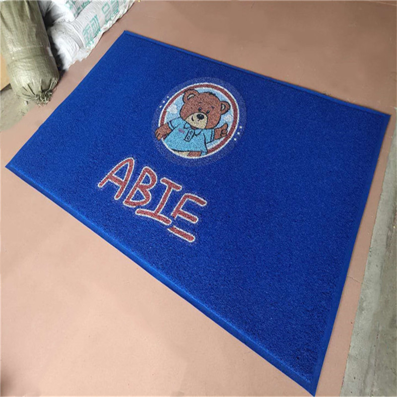 大门口大面积门垫定制pvc丝圈商用广告地毯LOGO迎宾星期电梯地垫