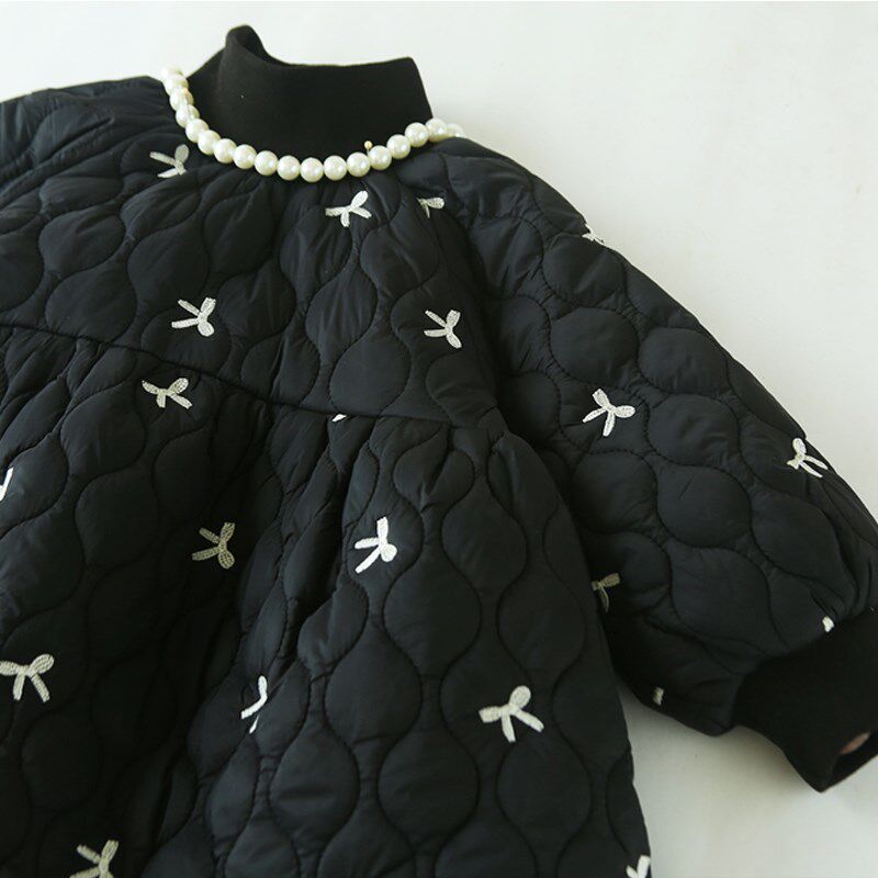 女童长袖连衣裙秋冬裙子新款儿童装夹棉加厚保暖小女孩蓬蓬公主裙