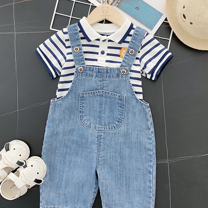 婴儿背带裤男童短裤子夏装儿童女童宝宝小童夏季薄款休闲裤Y7108