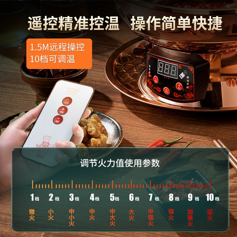 铜火锅碳电两用纯紫铜老式插电木炭铜锅火锅鸳鸯锅具涮肉暖铜锅