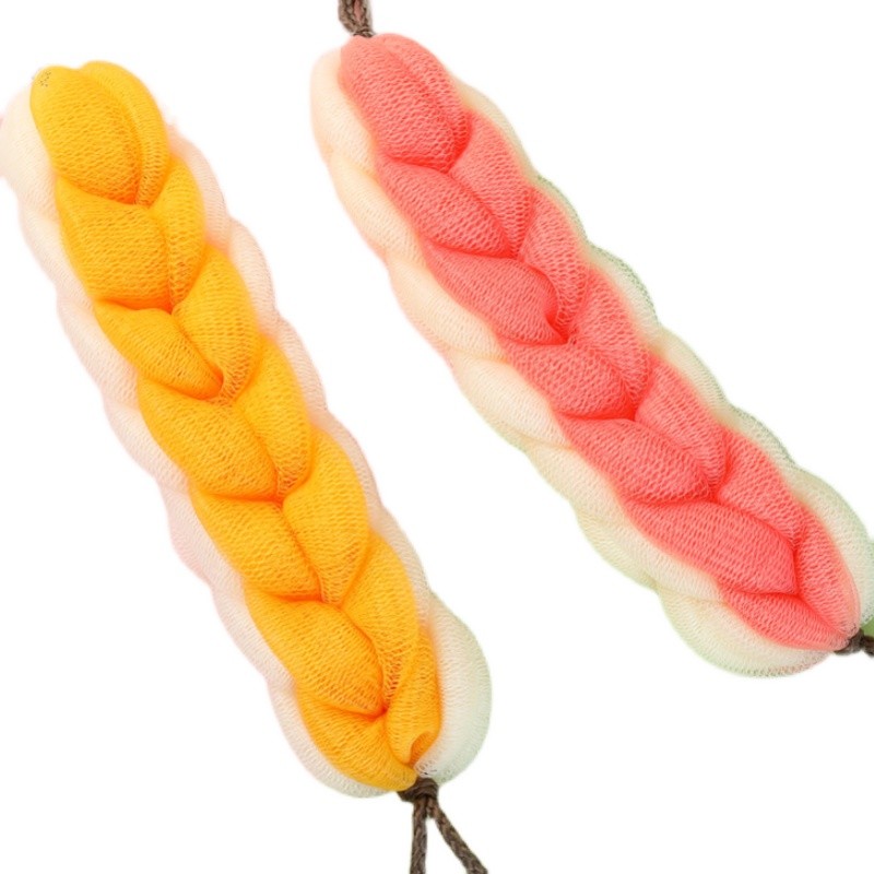 浴花球高档不散大号柔软沐浴条搓澡两用男女士后背拉背条粗洗澡巾