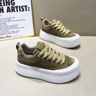 行路者厚底增高2025年春秋新款软底休闲鞋系带时尚百搭舒适运动鞋