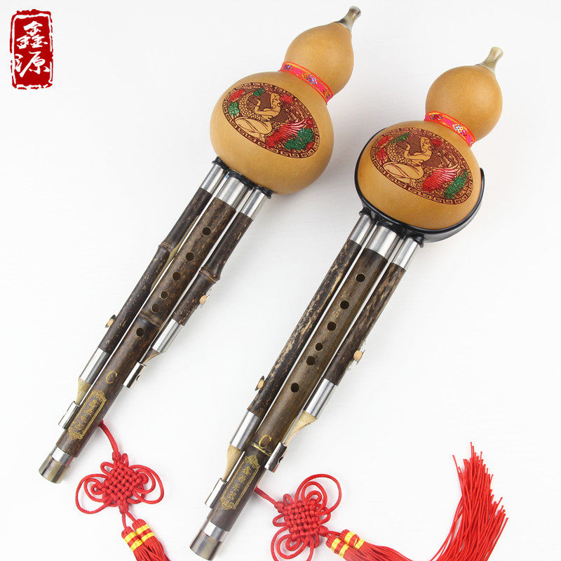 演奏型天然紫竹葫芦丝降b调/c/g/f小d初学成人学生云南三音葫芦丝