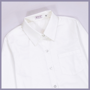 长袖 角襟丸襟百搭女学生制服上衣短袖 白衬衫 日制基础款