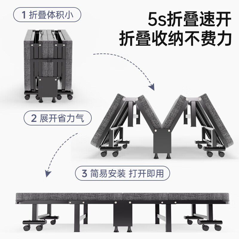 奥凯弗午休折叠床单人午睡神器床躺椅办公室医院陪护简易硬板家用