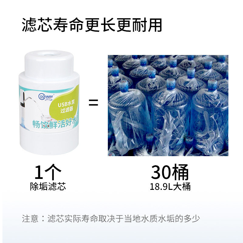 水垢过滤器去除水碱净水器滤芯山泉水井水自来水除垢净化器桶装水