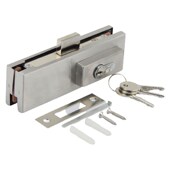 钛金玻璃门地锁办公室插销锁无框门钢化玻璃门锁通用型锁夹地锁夹