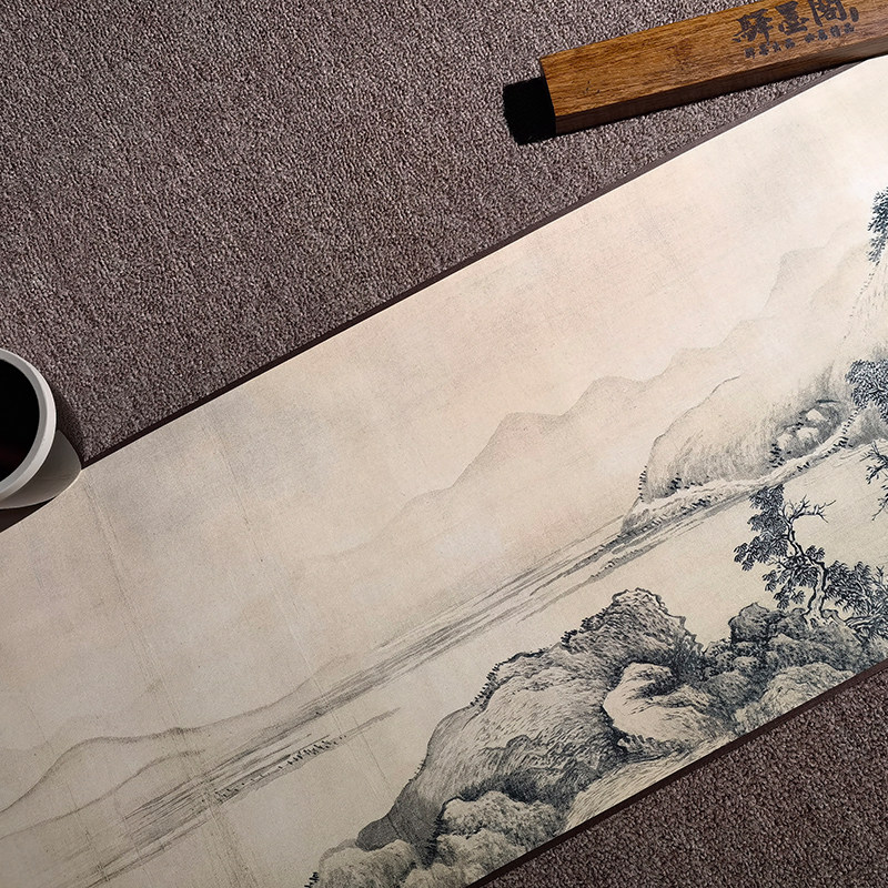 清 王翚 溪山行旅图 山水画 长卷国画高清微喷复制临摹