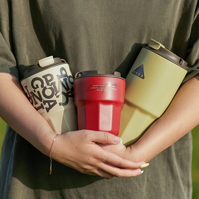 OPUS保温杯咖啡随行杯316L不锈钢户外便携咖啡杯大容量营地水杯