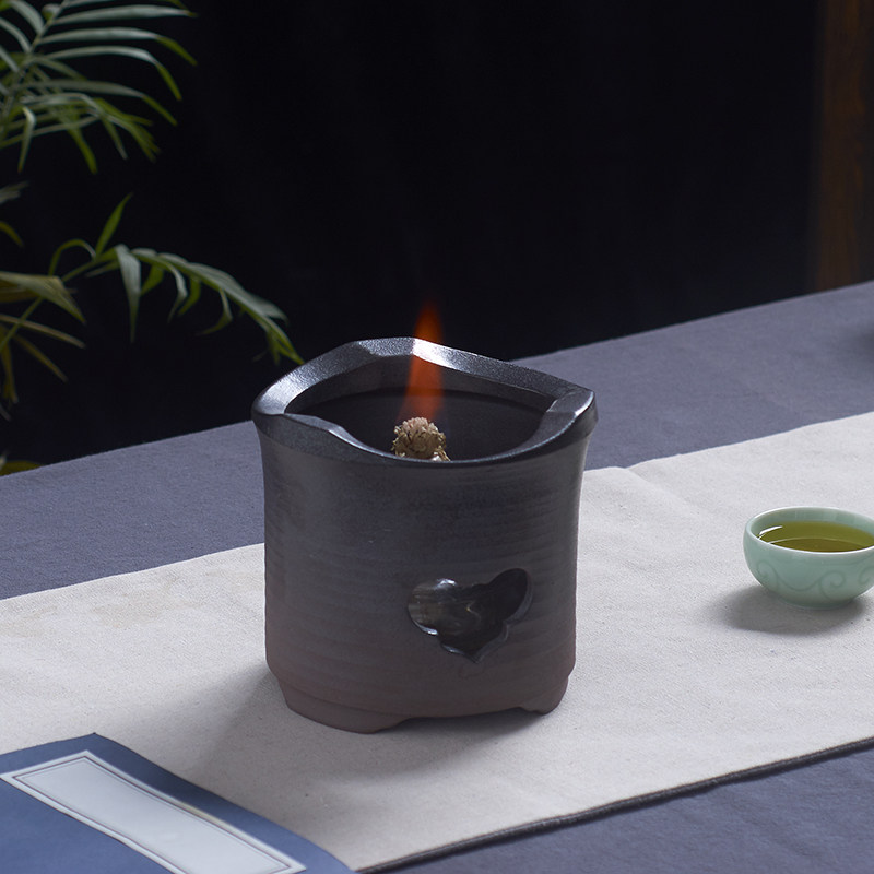 家用户外野外酒精灯陶瓷煮茶器煮酒炉烧水壶陶壶小温茶炉茶壶底座