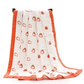 可爱卡通新生婴儿浴巾初生棉纱布宝宝儿童洗澡浴巾六层盖毯包被