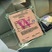 香港行車証禁区纸通关纸易通行静电贴免贴亚克力磁吸吸盘胶架支架