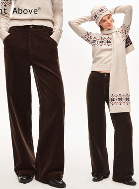 Right Above 390g重磅匹马棉灯芯绒直筒休闲长裤复古通勤长裤