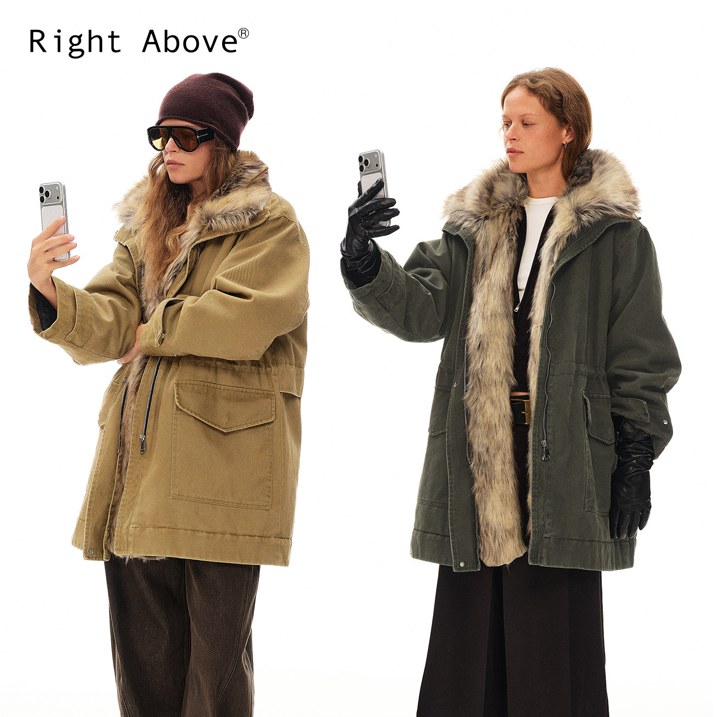 Right Above加绒毛毛内胆全棉酵素洗中长款派克服可拆卸毛领外套,女装/女士精品,派克服,淘宝优惠券,粉丝福利购,淘宝优惠卷