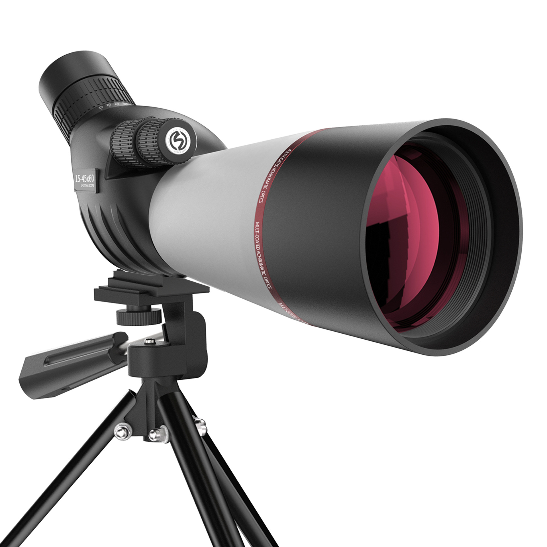 SUNCORE舜光 悦目银色观鸟镜 20-75x60  高倍高清 紫红膜 双调焦