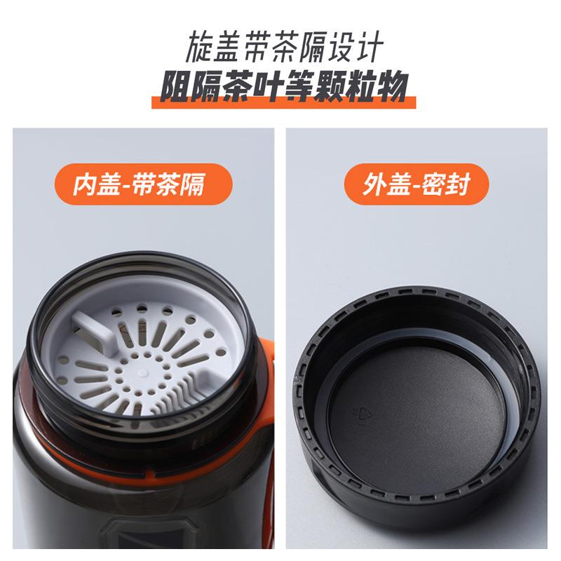 NewB tritan材质简约运动防摔塑料便携茶隔透明大容量水杯 塑料杯