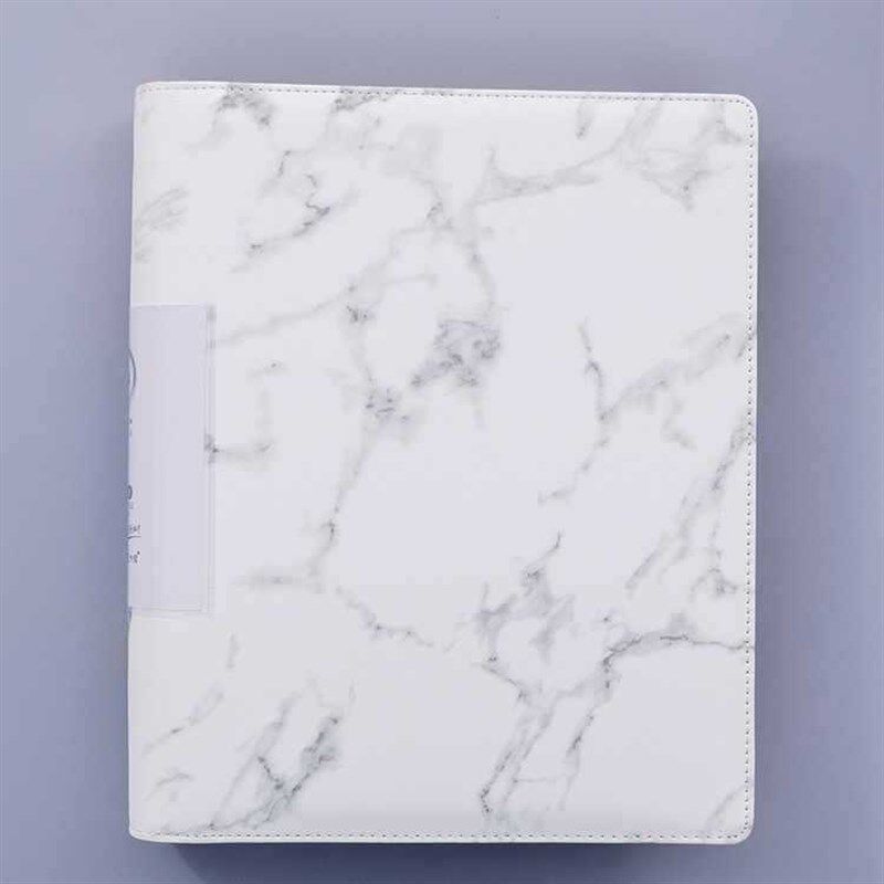 皮面文件夹多层 a4透明插页袋办公A4纸分类夹 打孔活页夹4孔100页