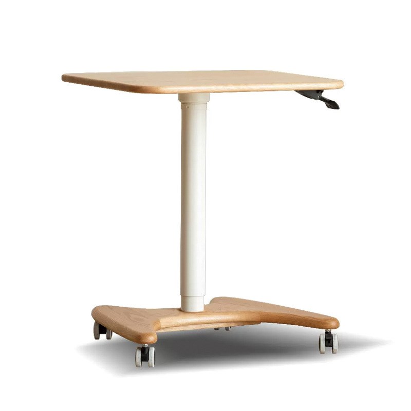 舜伊家具实木演讲桌简约升降学习桌橡木可移动讲台桌客厅小桌子