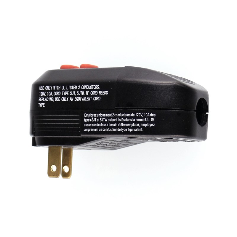 美规漏电保护两脚插头GFCI配套15A设备接线两芯美式插头