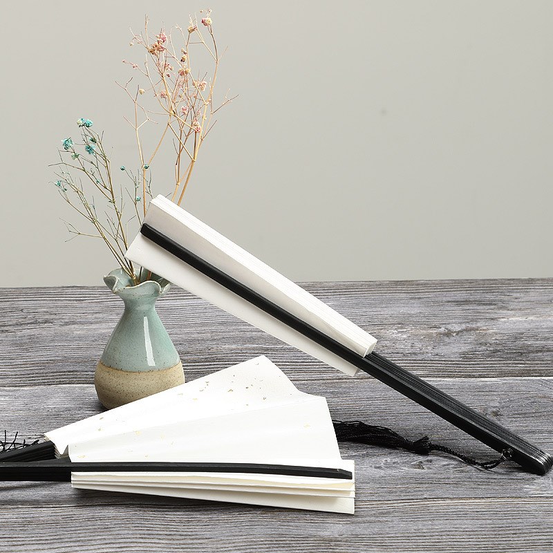 厂家直销日式蝙蝠扇cosplay七骨十骨扇白色棋魂将进酒宅舞扇子