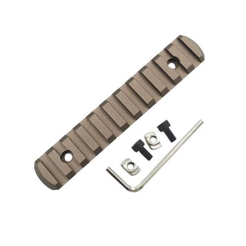 暴君11槽12cm品质CNC金属M-LOK导轨 SLR外挂轨道 狼棕 MK8 ARP9