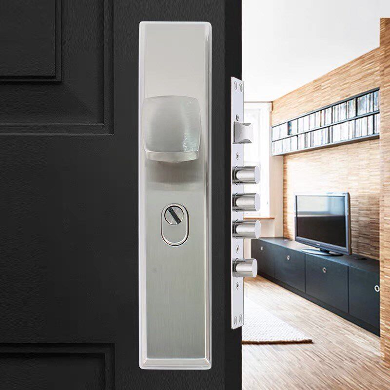 内外方形把手矮拉手不锈钢面板把手防盗门锁具特殊拉手门中门用锁