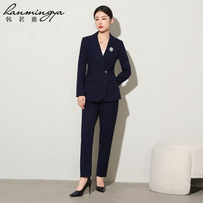 高端西装外套女春气质干练商务正装酒店经理工作服一粒扣职业套装