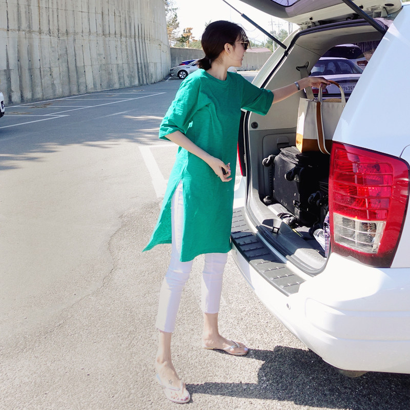 2021新款女小脚裤打底裤白色外穿紧身铅笔裤七分裤春季薄款