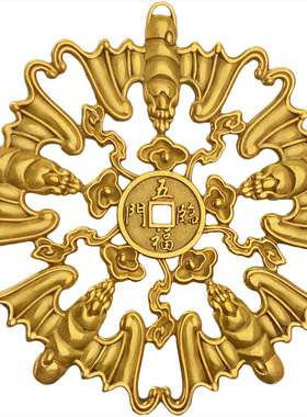 铜蝙蝠 纯铜 挂件 玄关装饰摆件 化解横梁顶梁 五福临门