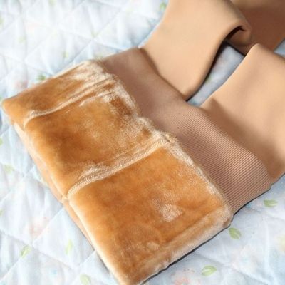 儿童肉色九分裤加绒加厚女童光腿神器肤色内搭裤男童舞蹈保暖裤袜