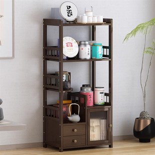 茶水柜小茶柜博古置物架家用茶叶柜茶台桌边柜茶叶茶具收纳储物柜