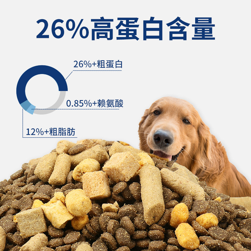 冻干狗粮10斤装泰迪金毛幼犬柯基比熊成犬大型小型通用型犬粮20斤