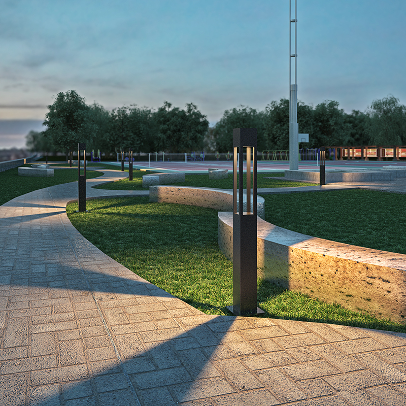 普梁庭院灯户外防水草坪灯景观灯简约园林公园柱灯高杆led路灯