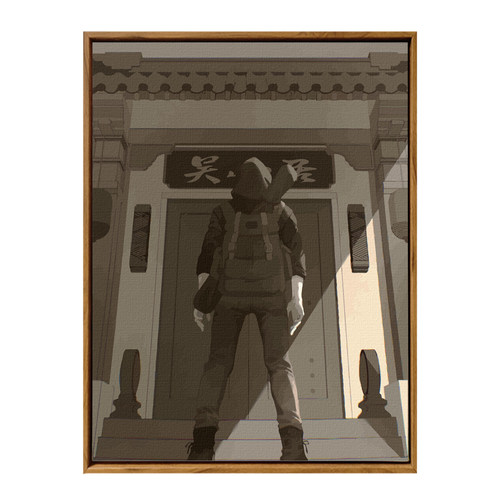 盗墓笔记数字油画diy手工绘填充涂色DIY张起灵十年之约丙烯装饰画