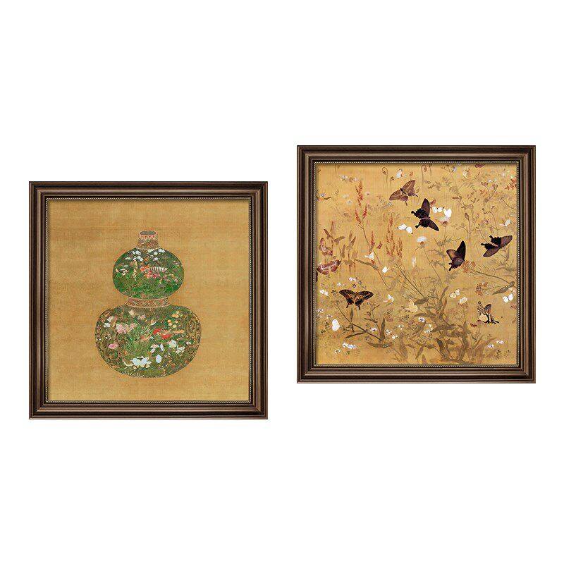 法式中古风玄关装饰画2026新款餐厅卧室背景墙挂画走廊复古壁画