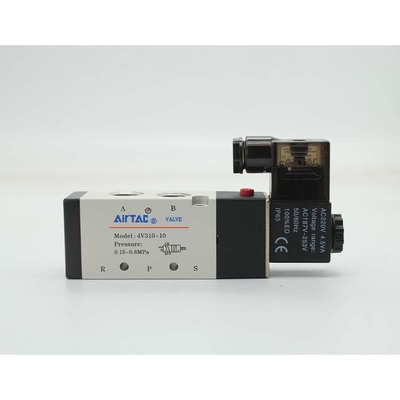 亚德客电磁气动阀 4v210-08 220v/24v控制器气阀换向阀电子阀线圈