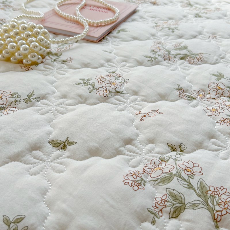 下摆床裙单件加棉绗缝轻奢床罩裙边床单席梦思床垫保护套四季通用