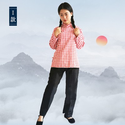 农民衣服民族小品成人舞蹈服平民百姓农妇村姑装采茶女表演服套装