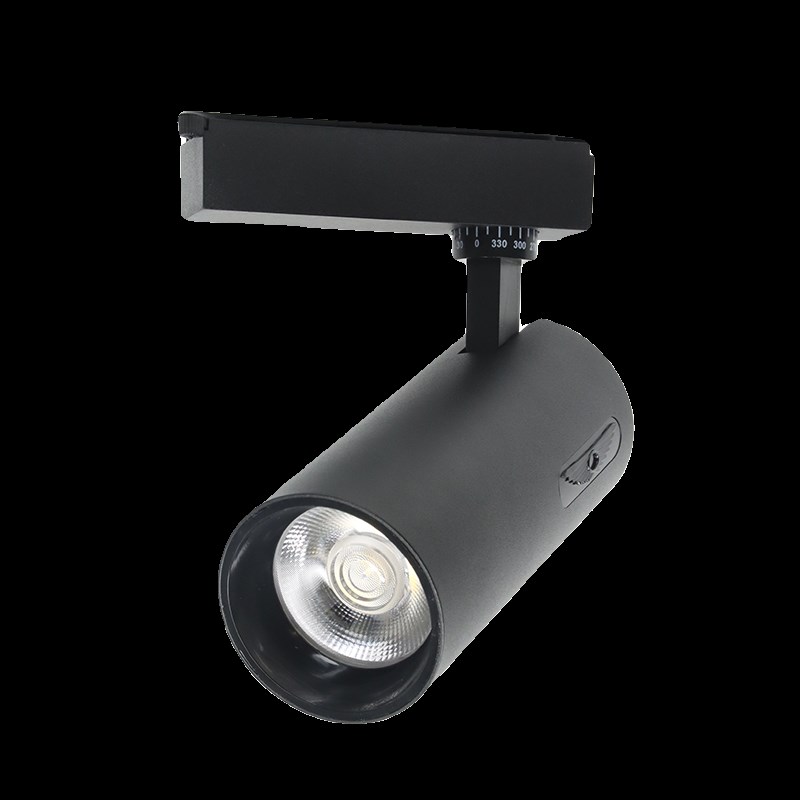 COB轨道射灯服装店背景墙LED遥控三色照明导轨灯无极调光亮暗调