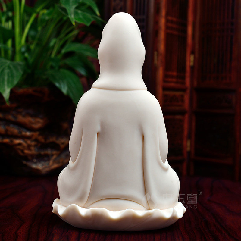 戴玉堂陶瓷随身佛小佛像观世音菩萨像供奉家用摆件玉红瓷坐荷观音