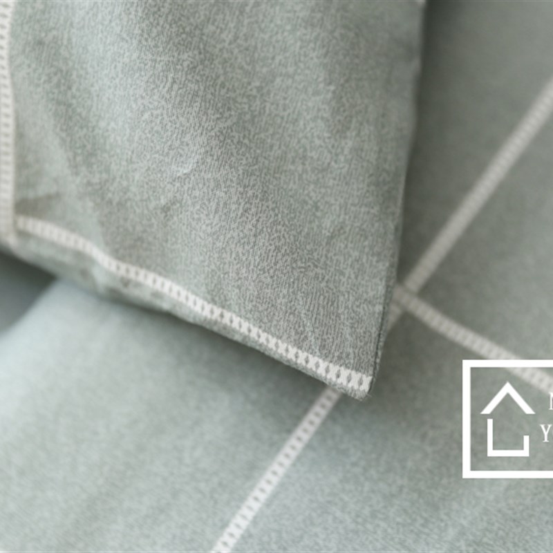 纯棉日式简约格子1.5米1.8m2米床上用品四件套全棉单人宿舍三件套